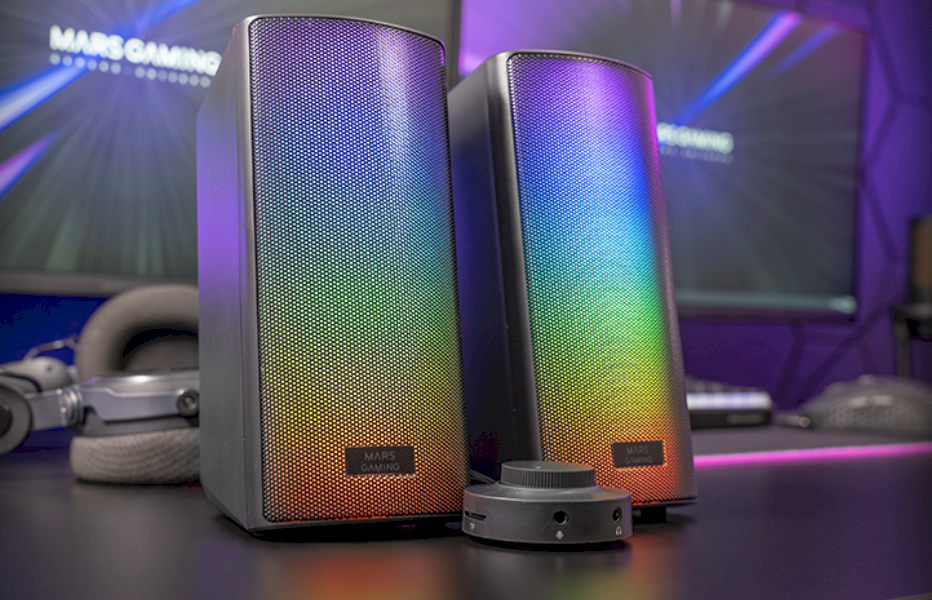 Mars Gaming MSRGB2 Bluetooth stereo skaļruņu sistēma datoram 15 W / melna (MSRGB2)