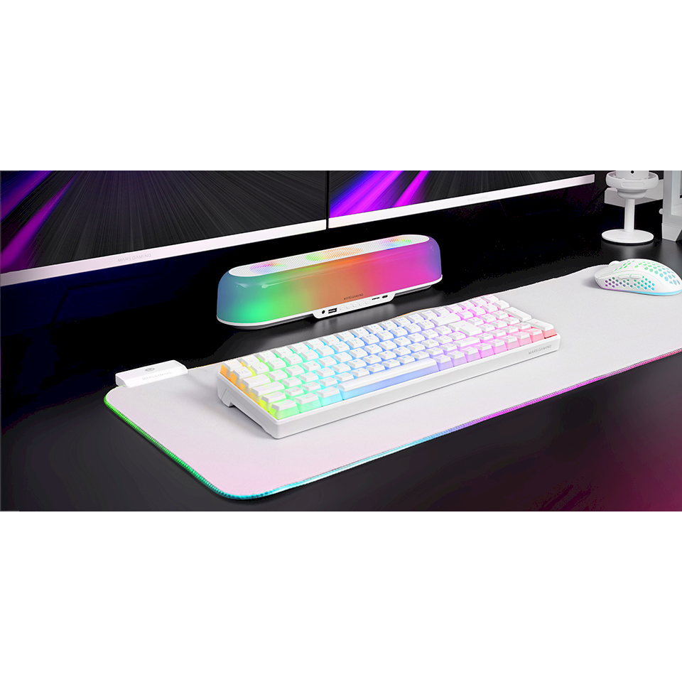 Mars Gaming MSBORBW Portatīvais ballīšu skaļrunis Stereo 20 W / balts (MSBORBW)