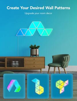 Govee B6067 Tri-Angle RGBIC LED Smart Panel Bluetooth / Wi-Fi / 10pcs (B6067301)