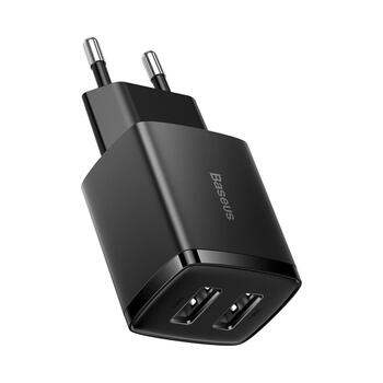 Baseus Компактное Настенное Зарядное Устройство 2x USB / 10.5 Вт (BRA011958)