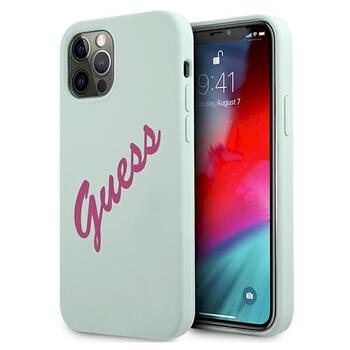 Guess GUHCP12LLSVSBF Silicone Vintage Hardcase Aizsargapvalks priekš iPhone 12 Pro Max 6,7