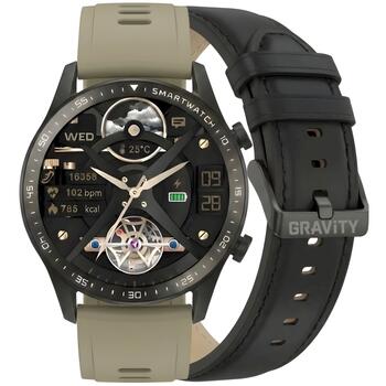 Smartwatch Gravity Смарт-часы с 2 ремешками GT10-2 / чёрный (GT10-2)