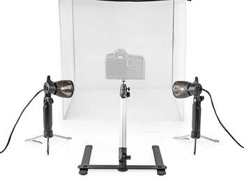 Nedis SKT012WT-LED Fotostudijas komplekts | 40 x 40 cm | 6500 K | Saliekams (SKT012WT)