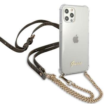 Guess GUHCP12MKC4GSGO Hardcase 4G Gold Chain Защитный чехол для iPhone 12/12 Pro 6,1