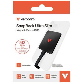 Verbatim SnapBack Ultra Slim SSD Внешний накопитель 512GB (32335)