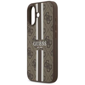 Guess 4G Printed Stripes MagSafe Case Aizsargapvalks priekš iPhone 17 / brūns (GUHMP17SP4RPSW)