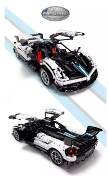 Rastar Pagani Huayra Rotaļu Automašina Konstruktor 2934gab 1:8 (6930751319134)