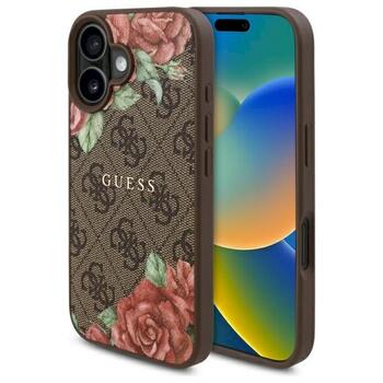 Guess GUHMP16SP4ROPEMCW Hardcase 4G Flowers Print MagSafe Защитный чехол для iPhone 16 6.1