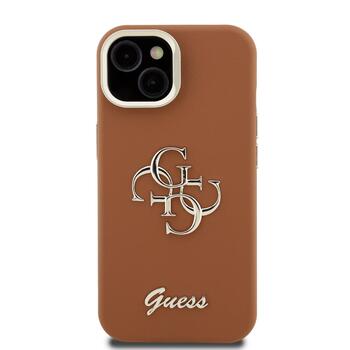Guess PU Grained 4G Logo Stand Camera Frame Case Защитный чехол для iPhone 14 / коричневый (GUHCP14SPCS4GSW)