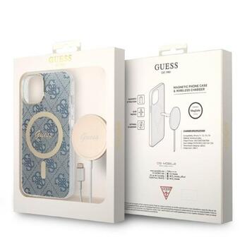 Guess Set GUBPP14MH4EACSB Aizsargapvalks un lādētājs priekš iPhone 14 Plus / 15 Plus 6.7