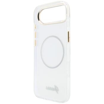Case Guess IML Gradient Script Metal MagSafe Защитный чехол для iPhone 17 Air / белый (GUHMP17M5HTGMCSH)