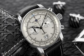 Zeppelin 7690‑1 “100 Jahre Zeppelin” Chronograph Vīriešu Pulkstenis (4041338769012)