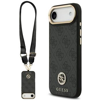 Guess 4G Strass Logo & Big Strap Metal Buttons MagSafe Защитный чехол для iPhone Air / чёрный (GUHMP17MP4G4DCSK)