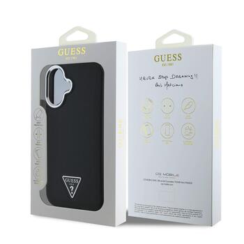 Guess PU Grained Triangle Logo Case Чехол для Apple iPhone 16 (GUHMP16SPGTSPSK)