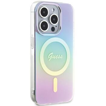 Guess GUHMP15XHITSU Hardcase IML Iridescent MagSafe Aizsargapvalks priekš iPhone 15 Pro Max 6.7