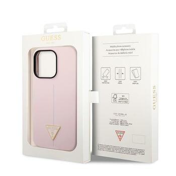 Guess GUHCP14LSLTGU Silicone Triangle Hardcase Aizsargapvalks priekš iPhone 14 Pro 6,1