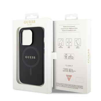 Guess Saffiano MagSafe Back Case Защитный Чехол для Apple iPhone 15 Pro Max (GUHMP15XPSAHMCK)