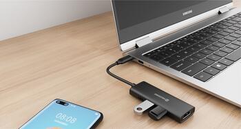 Swissten 4in1 USB-C Hub Многопортовая док-станция 100W / HDMI 4K / 2x USB-A (44040201)