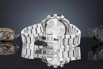 Giewont Vīriešu rokas pulkstenis Chronograph Sapphire / sudraba/melns (GW8720-B2)