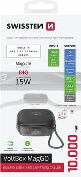 Swissten Power Bank Voltbox MagGO со Bстроенными Kабелями / Magsafe / Apple Watch (22013935)