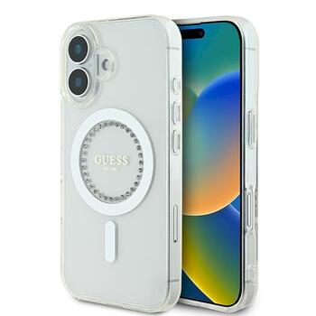 Guess GUHMP16MPFTDTEH Hardcase IML Rhinestones MagSafe Защитный чехол для iPhone 16 Plus 6.7