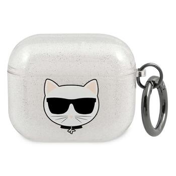Karl Lagerfeld KLA3UCHGS Защитный чехол для AirPods 3 Glitter Choupette / серебристый (KLA3UCHGS)