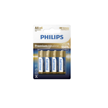 Philips AA LR6 Premium Alkaline Baterijas 1.5V 4gab (6959033840838)