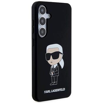 Karl Lagerfeld KLHCS24SSNIKBCK S24 S921 hardcase Aizsargapvalks priekš Silicone Ikonik / melns (KLHCS24SSNIKBCK)