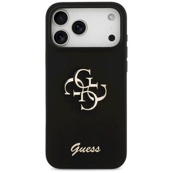 Guess Silicone Big 4G Script case Защитный чехол для iPhone 17 Pro Max / чёрный (GUHCP17XSC4GSMK)