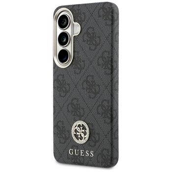 Guess 4G Rhinestone Round Logo MagSafe Aizsargapvalks priekš Samsung Galaxy S26 / melns (GUHMS26SP4GRMDEK)