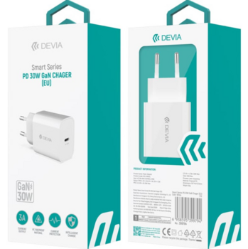 Devia Smart PD GaN 3арядное устройство USB-C 30W (RCE-3005CL)