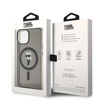 Karl Lagerfeld KLHMP14SHFCKNOK Hardcase IML Ikonik MagSafe Aizsargapvalks priekš iPhone 14/15/13 6.1