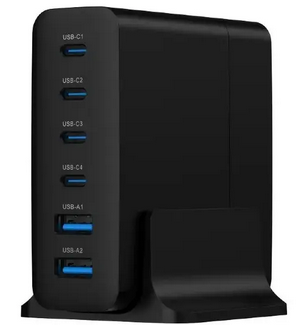 Gembird TA-UC-2A4C-PD75-01-BK Универсальное Зарядное Устройство USB (TA-UC-2A4C-PD75-01-BK)