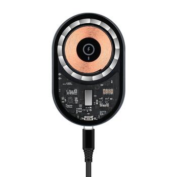 RoGer MQ15 MagSafe Wireless Charger QI 15W Auto Bezvadu Lādētājs (RO-MQ15TR)