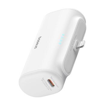 OS-Baseus Compact IP Портативный аккумулятор 5000mAh 20W / белый (P10068307213-00)