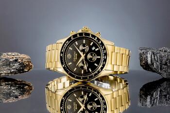 Giewont Vīriešu pulkstenis Chronograph Sapphire GW3520-B4 / zelta/melns (GW3520-B4)