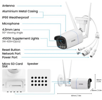 HiSmart HS084257 Умная Уличная Kамера 5MP / Wi-Fi (HS084257)