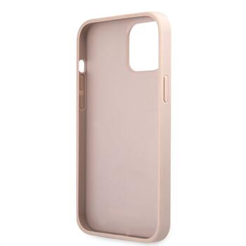 Guess PU 4G Metal Logo Case Защитный чехол для iPhone 12/12 Pro / розовый (GUHCP12M4GMGPI)