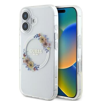 Guess IML Flowers Wreath MagSafe Case Защитный Чехол для Apple iPhone 16 Plus (GUHMP16MHFWFCT)