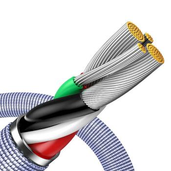 Baseus CAJY000005 Crystal Shine Series Data Cable Datu kabelis USB to Lightning 20W 1.2m / violets (CAJY000005)
