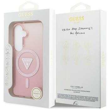 Case Guess IML Gradient Triangle MagSafe Aizsargapvalks priekš Samsung Galaxy S26 / rozā (GUHMS26SHGTMLCGP)