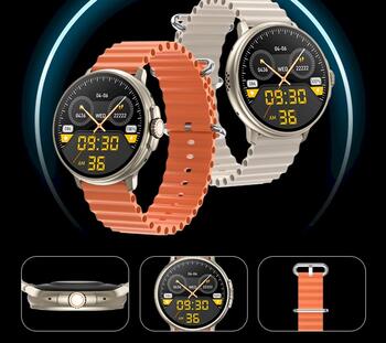 RUBICON Smartwatch Смарт-часы для женщин RNCF15 / титан/светлый латте (SMARUB260)