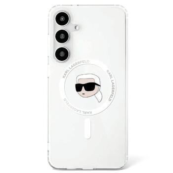 Karl Lagerfeld Button Karl Head Printed Logo MagSafe Чехол для Samsung Galaxy S25 (KLHMS25SHLSKIH)