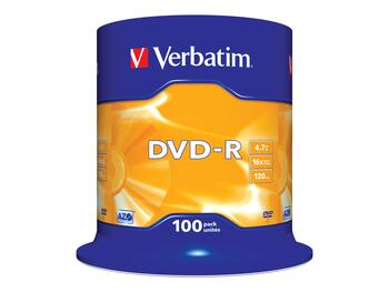 Verbatim DVD-R Записываемые Диски 100шт (43549)