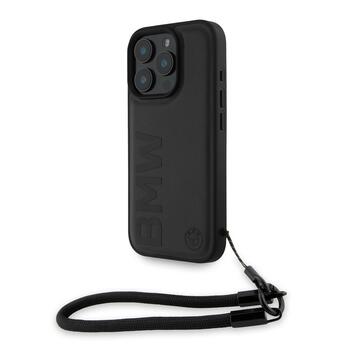 BMW Leather Signature and Strap Case Чехол Для Apple iPhone 16 Pro (BMHCP16L23RMRLK)