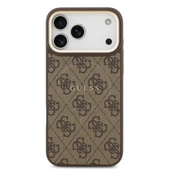 Guess PU Leather 4G Gold Frame MagSafe Case Чехол для Apple iPhone 17 Pro Max (GUHMP17XP4MSEGCW)