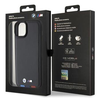 BMW Leather Stamp Tricolor Back Case Защитный Чехол для Apple iPhone 15 Plus (BMHCP15M22PTDK)