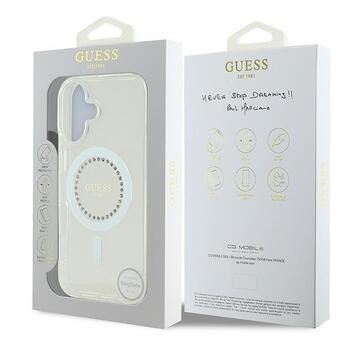 Guess GUHMP16MPFTDTEH Hardcase IML Rhinestones MagSafe Защитный чехол для iPhone 16 Plus 6.7