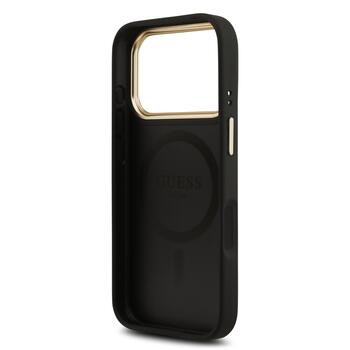 Guess PU Leather 4G Gold Frame MagSafe Case Чехол для Apple iPhone 17 Pro (GUHMP17LP4MSEGCK)