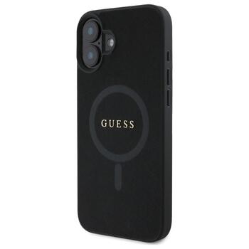 Guess GUHMP16SPSAHMCK Saffiano Classic Logo MagSafe Aizsargapvalks priekš iPhone 16 6.1